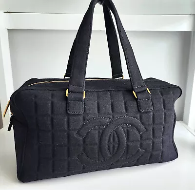 $615 • Buy CHANEL Black Coco Mark Jersey Bag