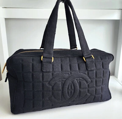 $615 • Buy CHANEL Black Coco Mark Jersey Bag