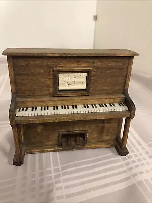 Miniature Doll House Accesories Player Piano Wood Vintage Artist Made • $24.95