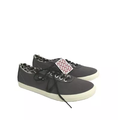 Vans Dixie Twill Grey Lace-Up Animal Print Lined Casual Shoes Size 5.5 • $34.20