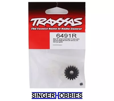 Traxxas 6491R Machined Mod 1.0 Pinion Gear W/5mm Bore (18T) NEW TRA6491R TRA1 • $11