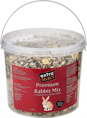 Extra Select Premium Mix Rabbit Feed Tub 5 Litre • £7.39