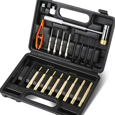 $33.63 • Buy 22pieces Gunsmith Punch Set And Hammer With Brass Hollow Steel Plastic Punches B