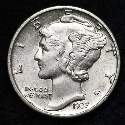 1937-D Mercury Silver Dime CHOICE UNC *UNCIRCULATED* MS E100 ACE • $36.07