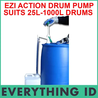 Ezi-action Drum Pump Food Grade / Chemical 25-1000 Litre Drums / Containers • £98.95