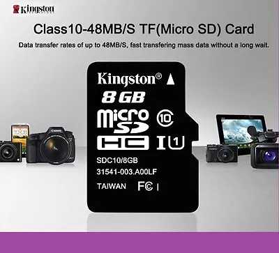  New* Original Kingston 8GB Class10 Micro SD Memory Card • $9.90