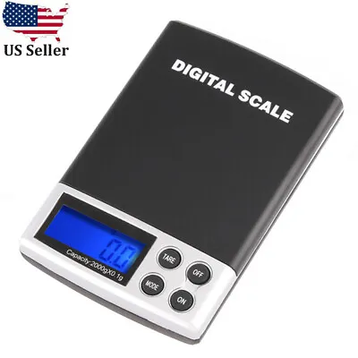 Small Mini Digital Pocket Scale 2000g X 0.1g Weight Jewelry Gold Silver Coin OZ • $13.90