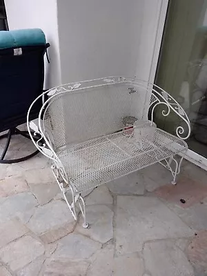 Metal Iron Outdoor Patio Furniture Glider Rocking Sofa Seat Chair • $3500