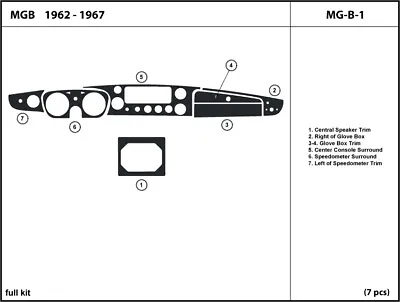 Fits MG B MGB 1962 1963 1964 1965 1966 1967 DASH KIT TRIM INTERIOR DASHBOARD  • $135