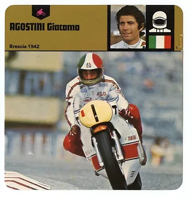 Giacomo Agostini - Motorcycle Racing Edito Service SA Auto Rally Card • $5.95