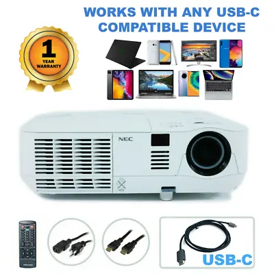 Refurbished NEC NP-V260X DLP Projector - Professional Streaming Bundle USB-C • $165.75