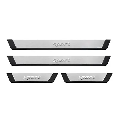 Door Sill Scuff Plate Scratch Protector For Mazda CX-3 C-30 CX-5 Sport Steel 4x • $54.99