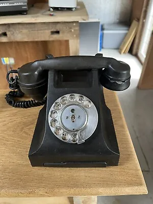 £29.90 • Buy Vintage British Black Bakelite Dial Telephone, Gpo 332l Not Tested