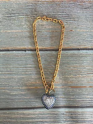 $15 • Buy Tarina Tarantino Blue Bubble Heart Toggle Necklace 