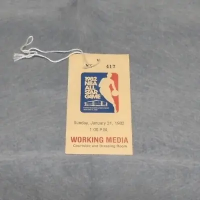 1982 Nba All-star Game Media Pass In Meadowlands New Jersey Very Rare Bird Mvp! • $129.99