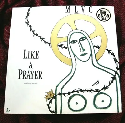 Madonna Like A Prayer Australia Lp Sleeve Vinyl Original Promo Price Sticker Lap • $40