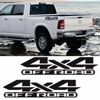 2x Black 4X4 Off Road Truck Bed Decal Vinyl Sticker For Dodge RAM 1500 2500 3500 • $12.99