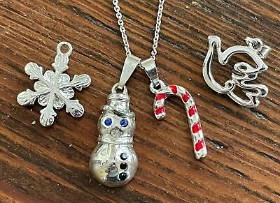 Vintage Avon Christmas Necklace W/ 4pendants Charms Boxed Gift • $9