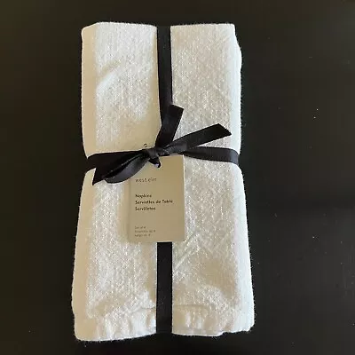 West Elm Slub Cotton Napkins White - Set Of 4 - New • $13.95