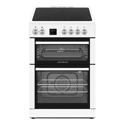 Cookology CFDO600WH 60cm Double Oven Freestanding Cooker With Ceramic Top White • £399.99