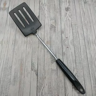 Vintage Ekco Slotted Nylon Spatula Flipper Turner Black Plastic Handle USA • $27.54