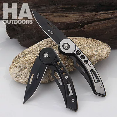Folding Pocket Knife Hunting Camping Survival Fishing Outdoor Fruit Knife W33 • $8.32