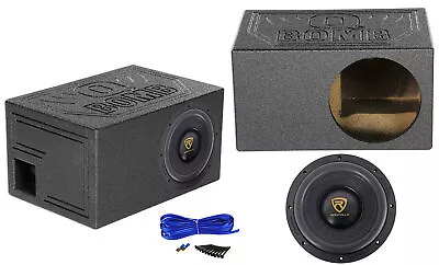 Rockville W10K9D4 10  3200 Watt Car Audio Subwoofer + Vented Sub Box Enclosure • $209.90