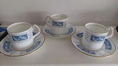 Set Of 3 Coalport Revelry Coffee Cans And Saucers Vgc  • £9.99
