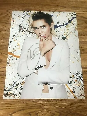 Miley Cyrus Autographed 11x14 Photo Sexy Pop Star Hannah Montana Hip-Pop  • $159.99