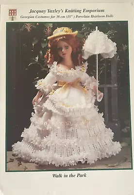Jacquay Yaxley KNITTING PATTERN Walk In The Park Georgian Costume For 38cm Doll • £4.75