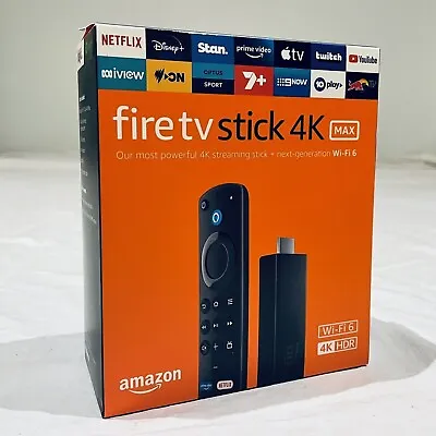 $83.95 • Buy Amazon Fire TV Stick 4K Max | Wi-Fi 6 | Alexa Remote & TV Controls - BRAND NEW
