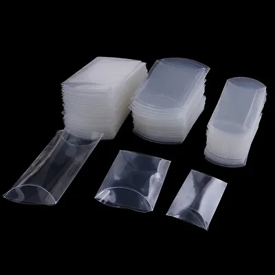 $10.87 • Buy 50pcs Pillow Shape Clear PVC Candy Box Packaging Gift Box Wedding Party Fav~gw