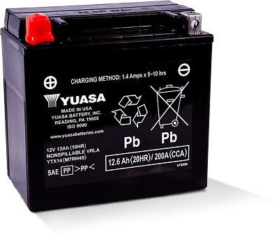 $126.99 • Buy YUASA 2000-2004 Triumph Speed Triple 955 I.E. YUAM7RH4S BATTERY YTX14 SEALED FAC
