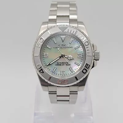 Custom Hand-Built Automatic Watch - 40mm White Mother-of-Pearl Yacht Style • $225