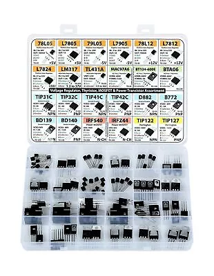 Power Transistor Mosfet Thyristor And Voltage Regulator Assortment Kit 82 ... • $45.82