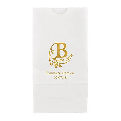 50 Modern Fairy Tale Initial Personalized Wedding Favor Bags Candy Buffet • £77.91