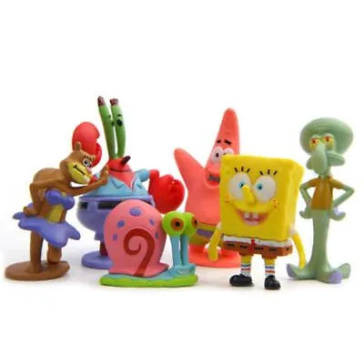 £5.99 • Buy Fancy Safe Action SpongeBob Figures 6PCS Model Xmas Gift Kids Mini Statue Set UK