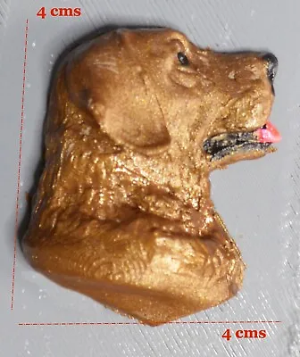 Golden Labrador Brooch Or Fridge Magnet. 3D PLA Resin. New. • £0.99