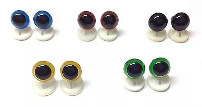£3.99 • Buy MIXED COLOUR PACKS Of Plastic Back Eyes For Teddy Bear Soft Toy Doll Making
