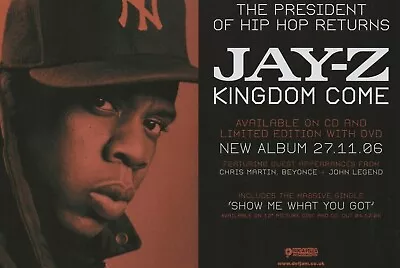 Jay-Z - Kingdom Come        - Half Size Magazine Advert • £3.99