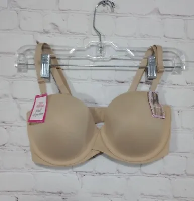 Maidenform Bra Size 36C “a Little Pick Me Up “ Woman Beige Convertible Strapless • $18