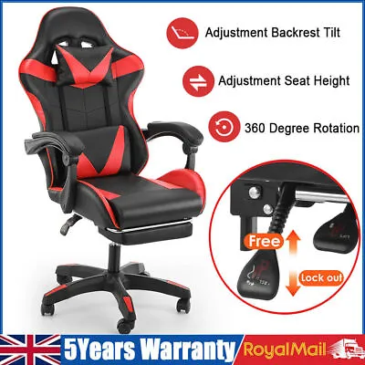 Swivel Desk Chair Racing Office Luxury Computer Executive Lift Gaming Chairs Gas • £69.99