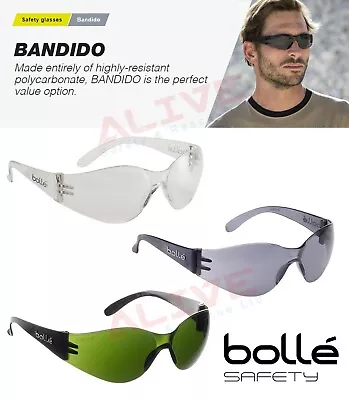 £7.19 • Buy Bolle Safety Glasses BANDIDO Anti-fog & Anti-scratch UV Protection Spectacles