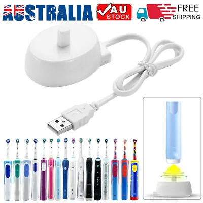 $12.45 • Buy Electric Toothbrush Charger Base For BRAUN ORAL B 3737 4729 Model USB Plug AU