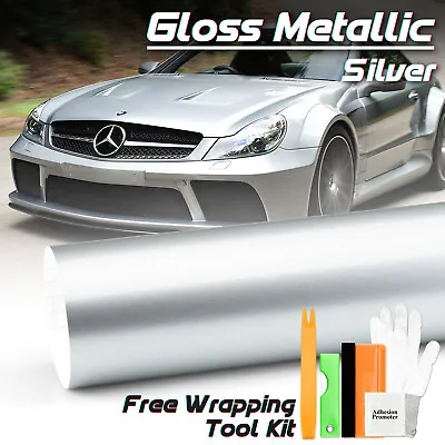 【Gloss Metallic】Glossy Candy Decal Car Vinyl Wrap Film Sticker Sheet Sparkle DIY • $10