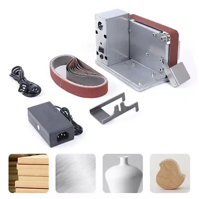 Mini Belt Sander Polishing Grinding Machine Sharpener Electric Belts Grinder DIY • $38.95