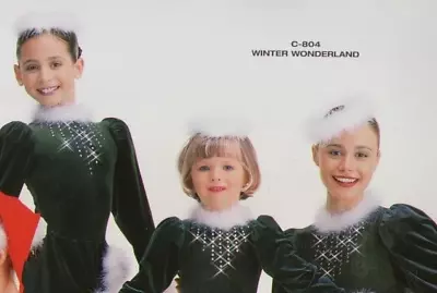 3 Headpieces Navy Velvet White Marabou & Silver Tinsel Christmas Dance Costume • $19.95