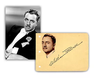 WILLIAM POWELL Signed/Autographed Album Page The Thin Man Myrna Loy • $129.95