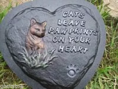 Cat Paws Mold Concrete Plaster Resin Kitty Plastic Mould 11  X 10  X 3/4  Thick • $27.95