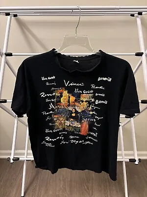 Black Art T-Shirt Size XL Art History Van Gogh Cezanne Picasso Matisse • $10.50